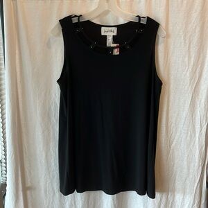 Joseph Ribkoff - size 10 - black tank with decorative neck